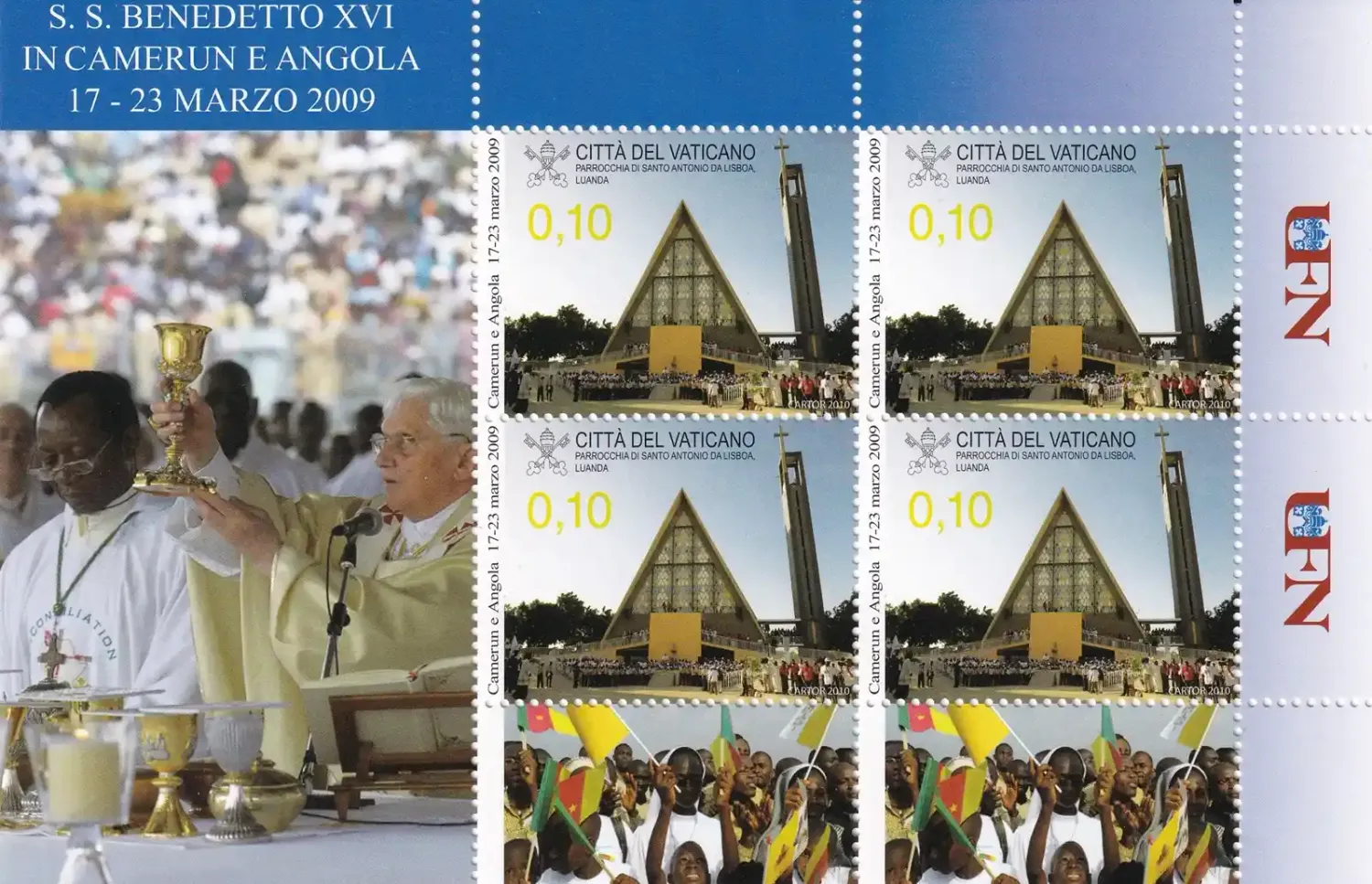 Vatican City 2009 Pope Benedict XVI's World Travels (ss/6v). MNH(**) Vatican City 2009 Pope Benedict XVI's World Travels (ss/6v). MNH(**)