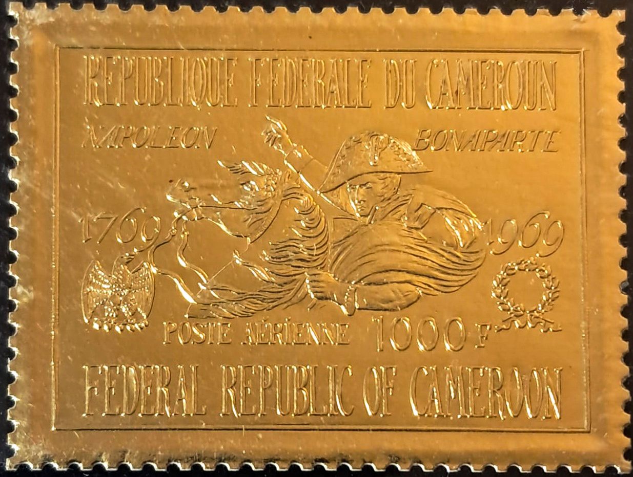 Cameroon 1969 Airmail - The 200th Anniv of the Birth of Napoleon Bonaparte. Gold Foil. MNH(**) Cameroon 1969 Airmail - The 200th Anniv of the Birth of Napoleon Bonaparte. Gold Foil. MNH(**)