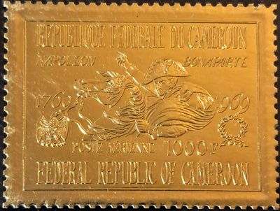 Cameroon 1969 Airmail - The 200th Anniv of the Birth of Napoleon Bonaparte. Gold Foil. MNH(**)