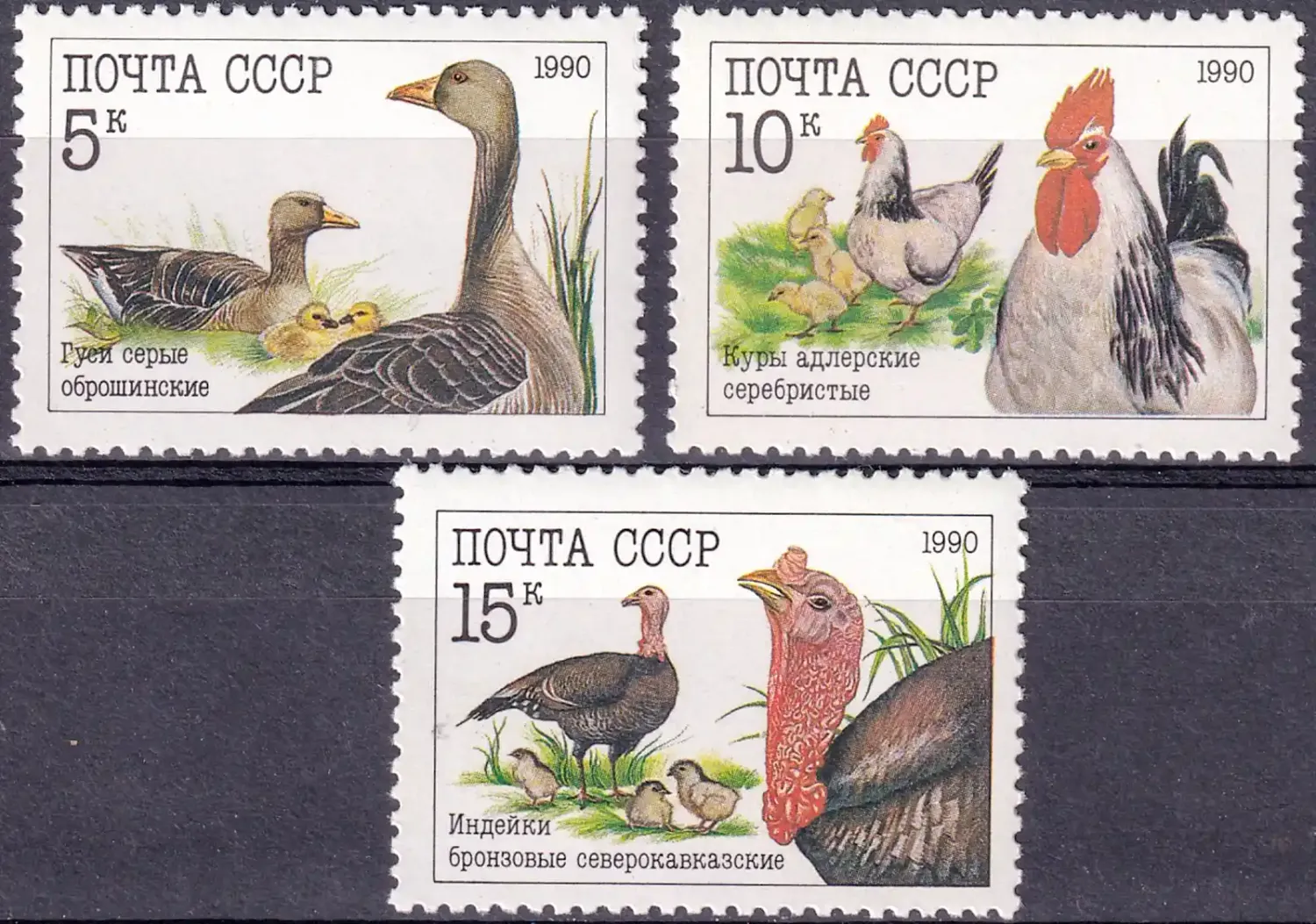 USSR 1990 Poultry, Birds, Chickens. MNH(**)