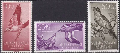 Spanish Sahara 1958 Stamp Day - Birds. MNH(**) Spanish Sahara 1958 Stamp Day - Birds. MNH(**)