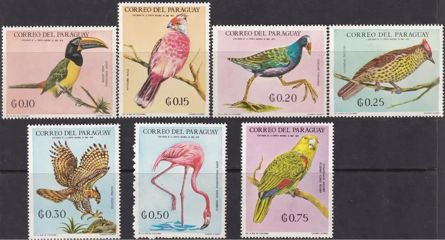 Paraguay 1969 Birds of Latin America (7v). MNH(**) Paraguay 1969 Birds of Latin America (7v). MNH(**)