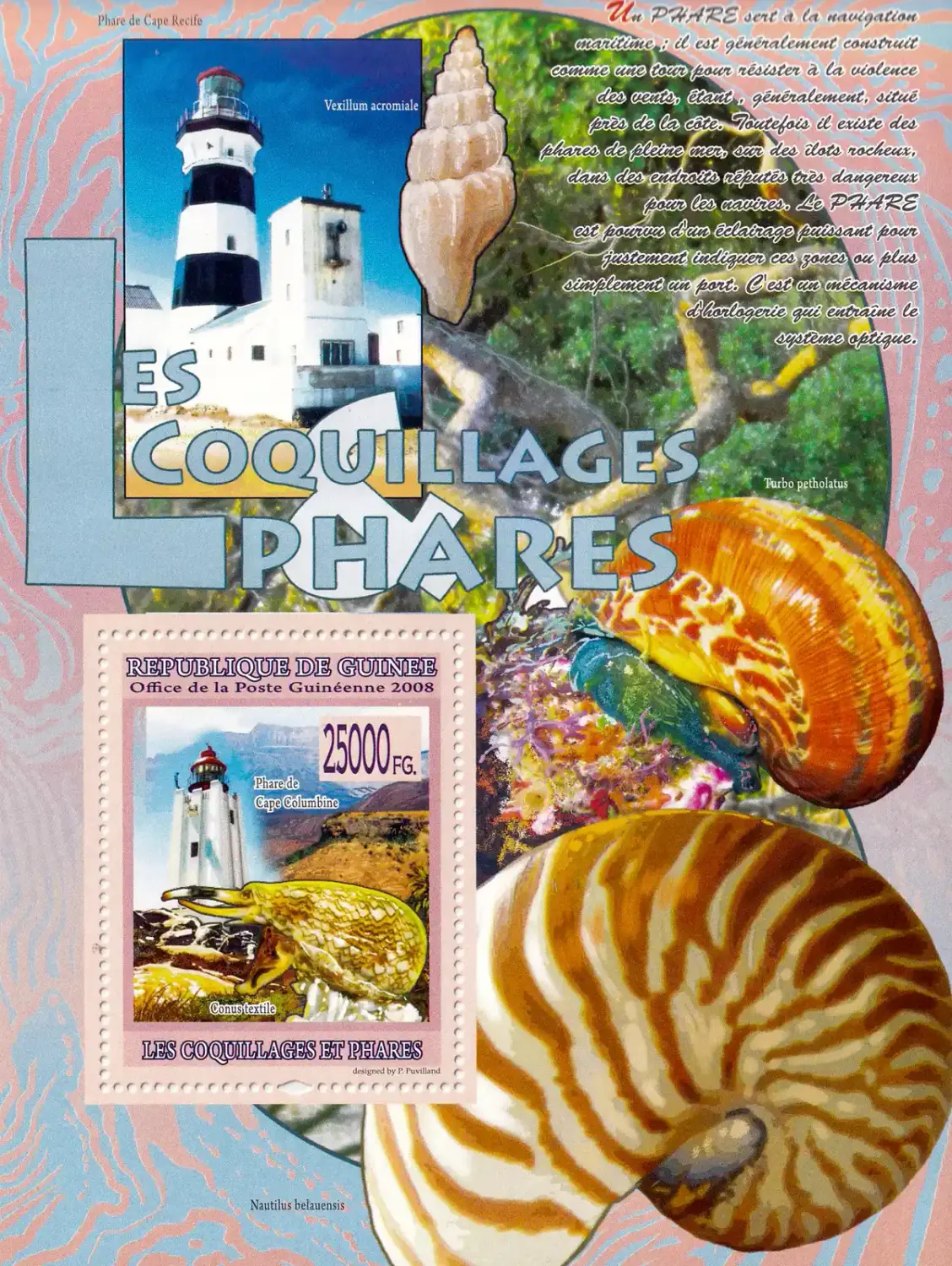 Guinea 2008 Fauna - Shells & Lighthouses (ss/2v). MNH(**) Guinea 2008 Fauna - Shells & Lighthouses (ss/2v). MNH(**)