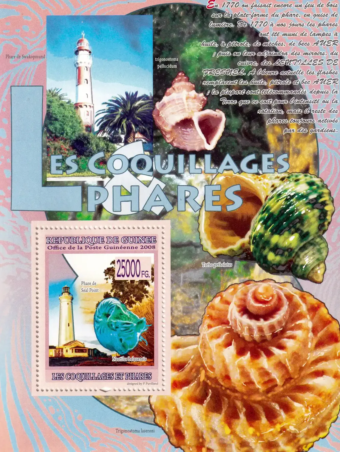Guinea 2008 Fauna - Shells & Lighthouses (ss/2v). MNH(**) Guinea 2008 Fauna - Shells & Lighthouses (ss/2v). MNH(**)