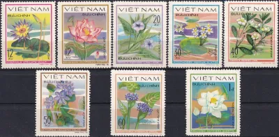 Vietnam 1980 Water Flowers (8v). MNH(**) Vietnam 1980 Water Flowers (8v). MNH(**)