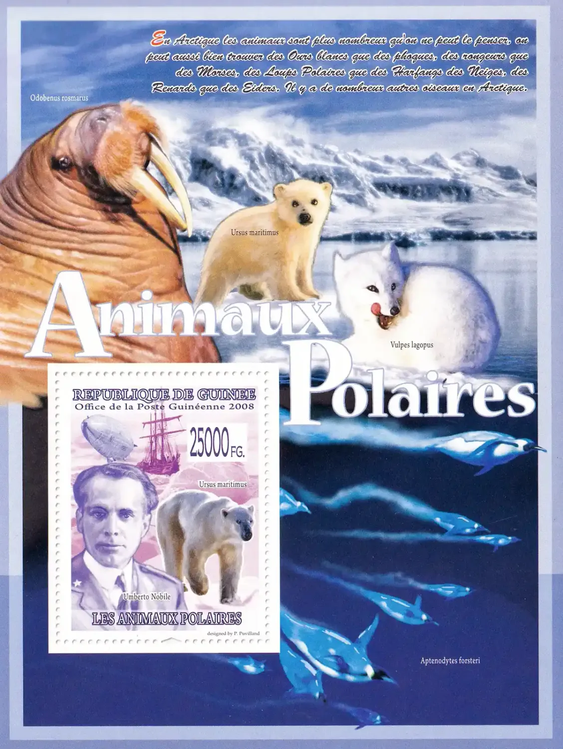 Guinea 2008 Fauna - Polar Animals. (ss/1v). MNH(**)