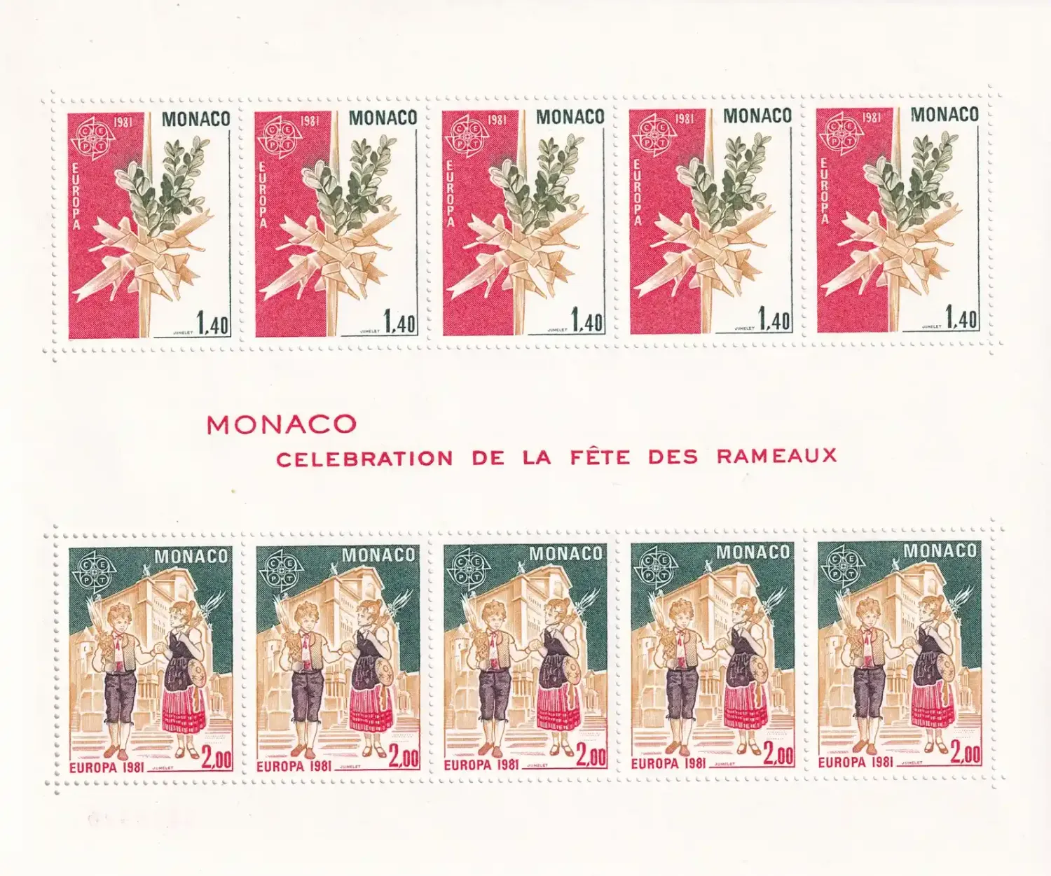 Monaco 1981 EUROPA Stamps - Folklore (ss/10v)-MNH(**) Monaco 1981 EUROPA Stamps - Folklore (ss/10v)-MNH(**)