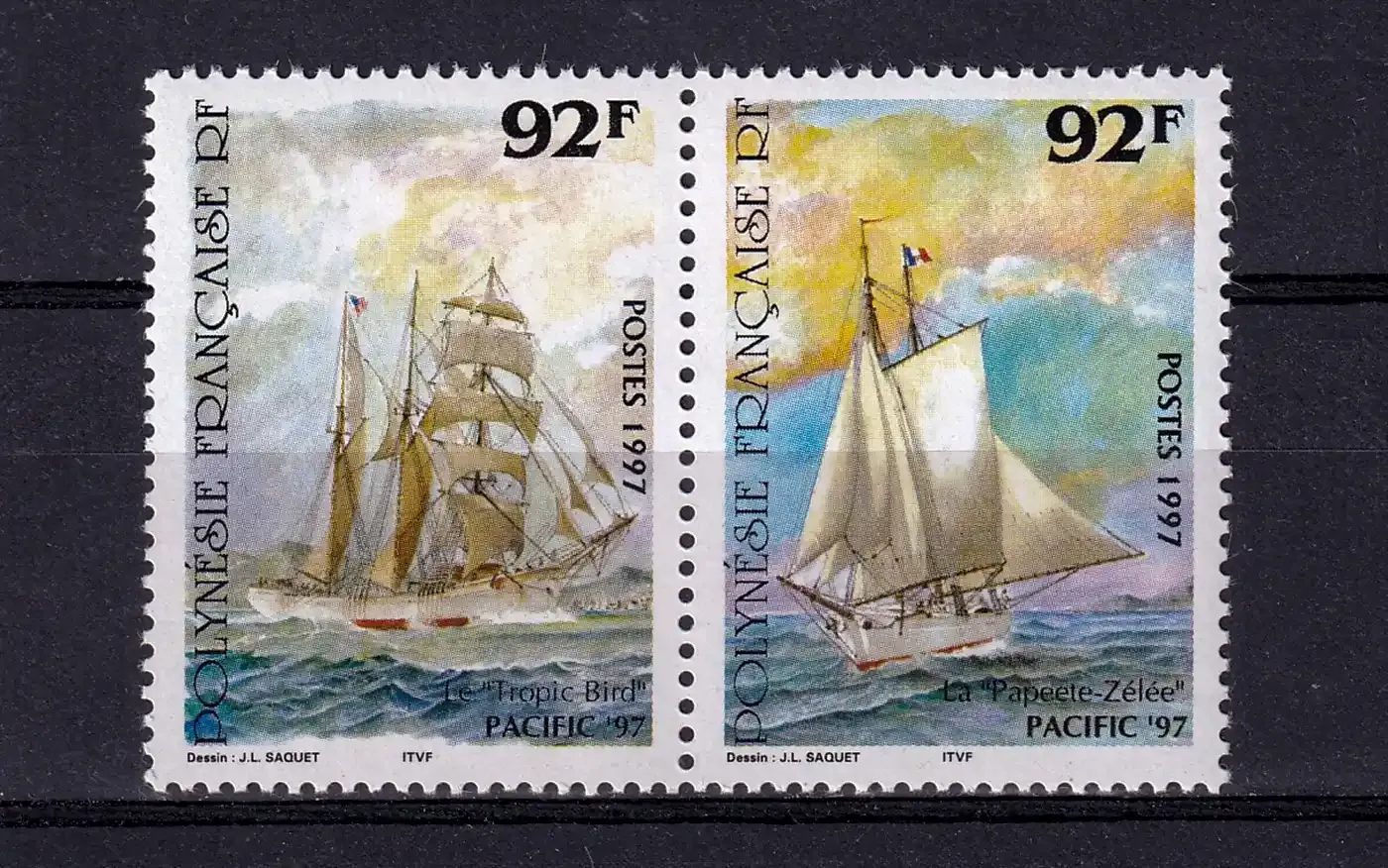 France (French Polynesia) 1997 Int Stamp Exhibition "PACIFIC '97", San Francisco - Sailing Ships (2v)-MNH(**) France (French Polynesia) 1997 Int Stamp Exhibition "PACIFIC '97", San Francisco - Sailing Ships (2v)-MNH(**)