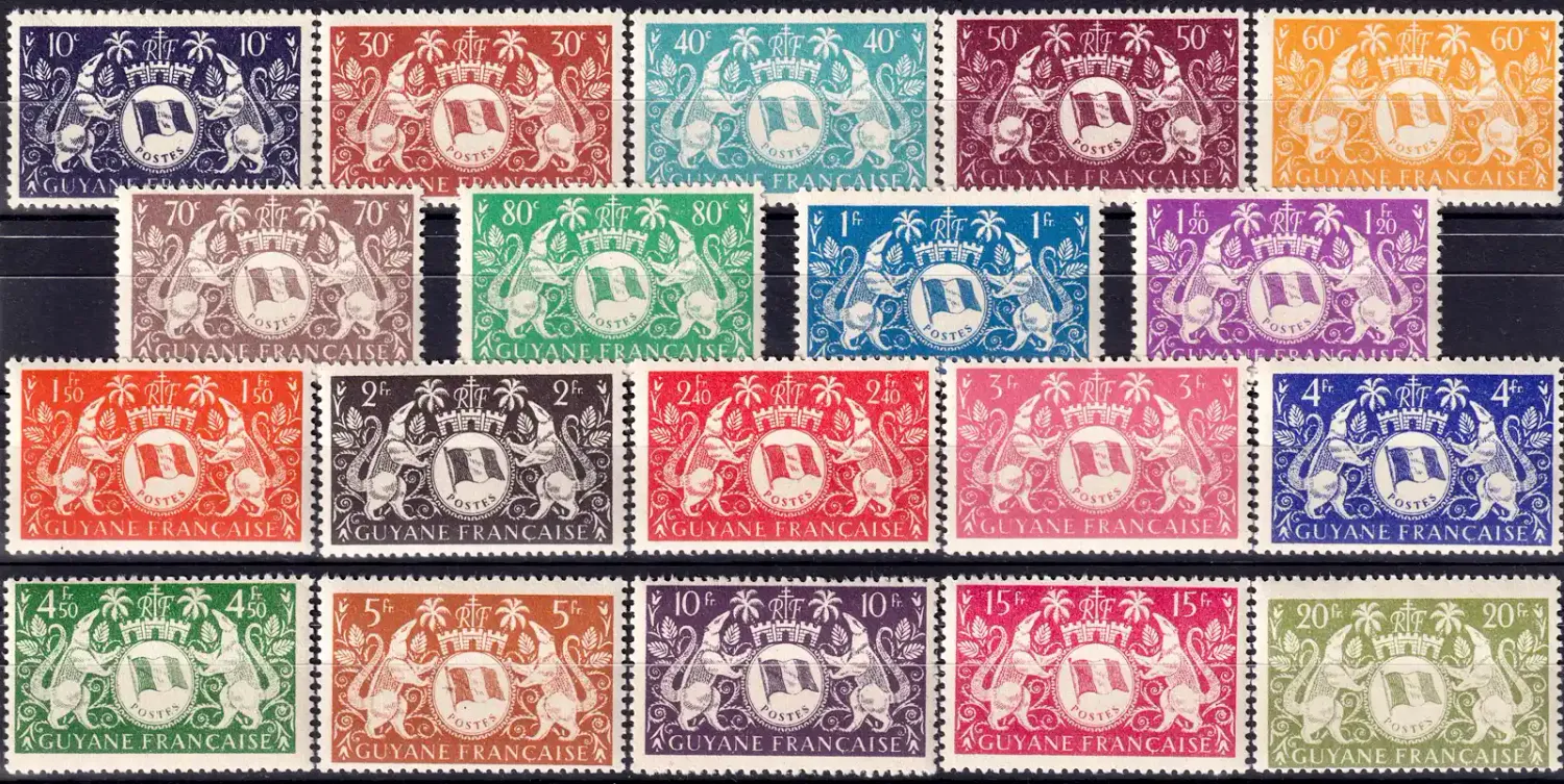 French Guyana 1945 Coat of Arms. (19v)-MNH(**)