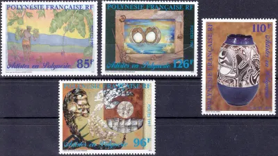 France (French Polynesia) 1997 Artists in Polynesia (4v)-MNH(**) France (French Polynesia) 1997 Artists in Polynesia (4v)-MNH(**)