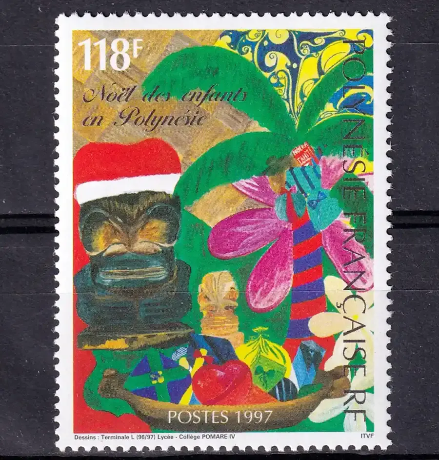France (French Polynesia) 1997 Christmas (1v)-MNH(**)