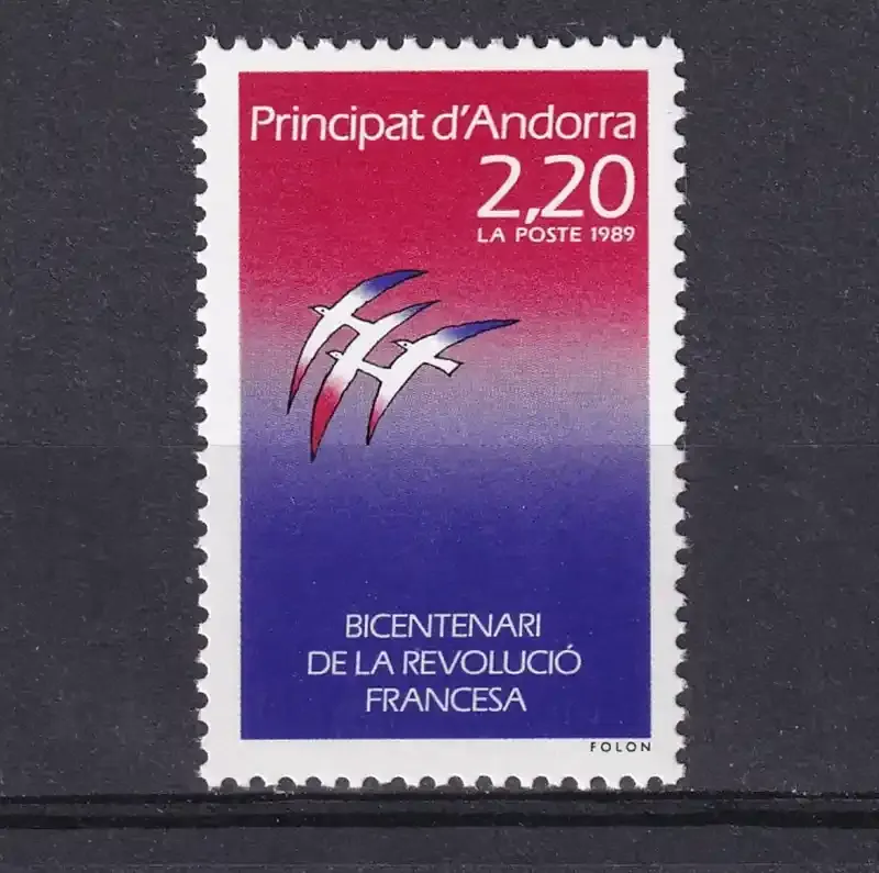 Andorra 1989 The 200th Anniv of the French Revolution, Birds (1v). MNH(**)