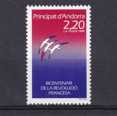 Andorra 1989 The 200th Anniv of the French Revolution, Birds (1v). MNH(**)