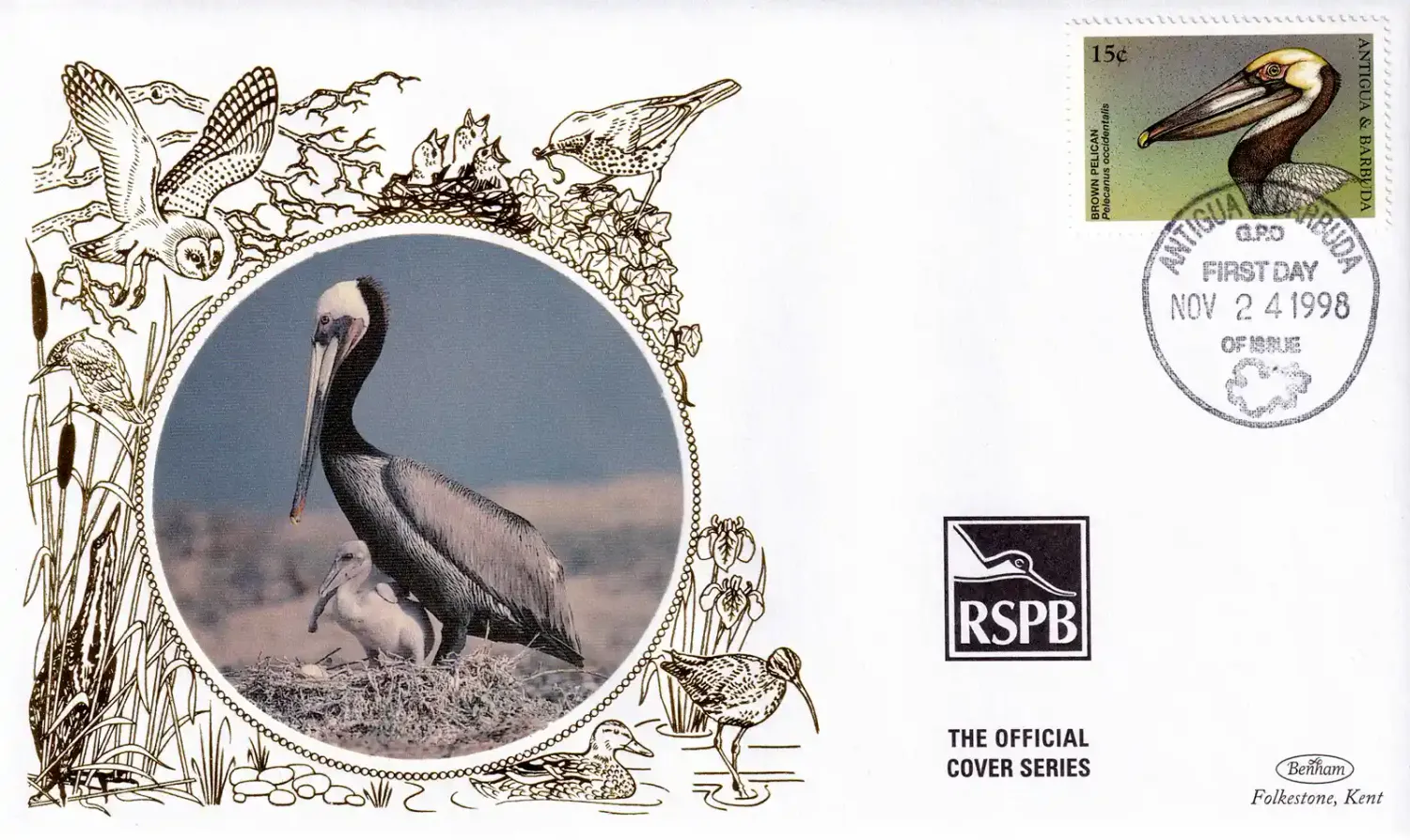 Antigua & Barbuda 1998 Birds Silk FDC Antigua & Barbuda 1998 Birds Silk FDC