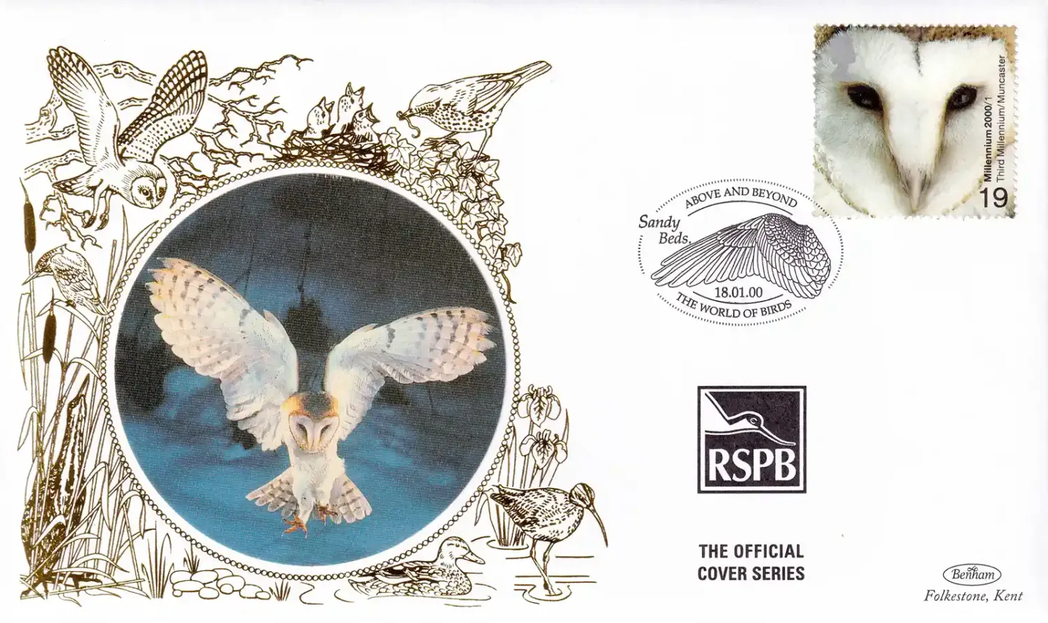 Great Britain 2000 Birds Silk FDC Great Britain 2000 Birds Silk FDC