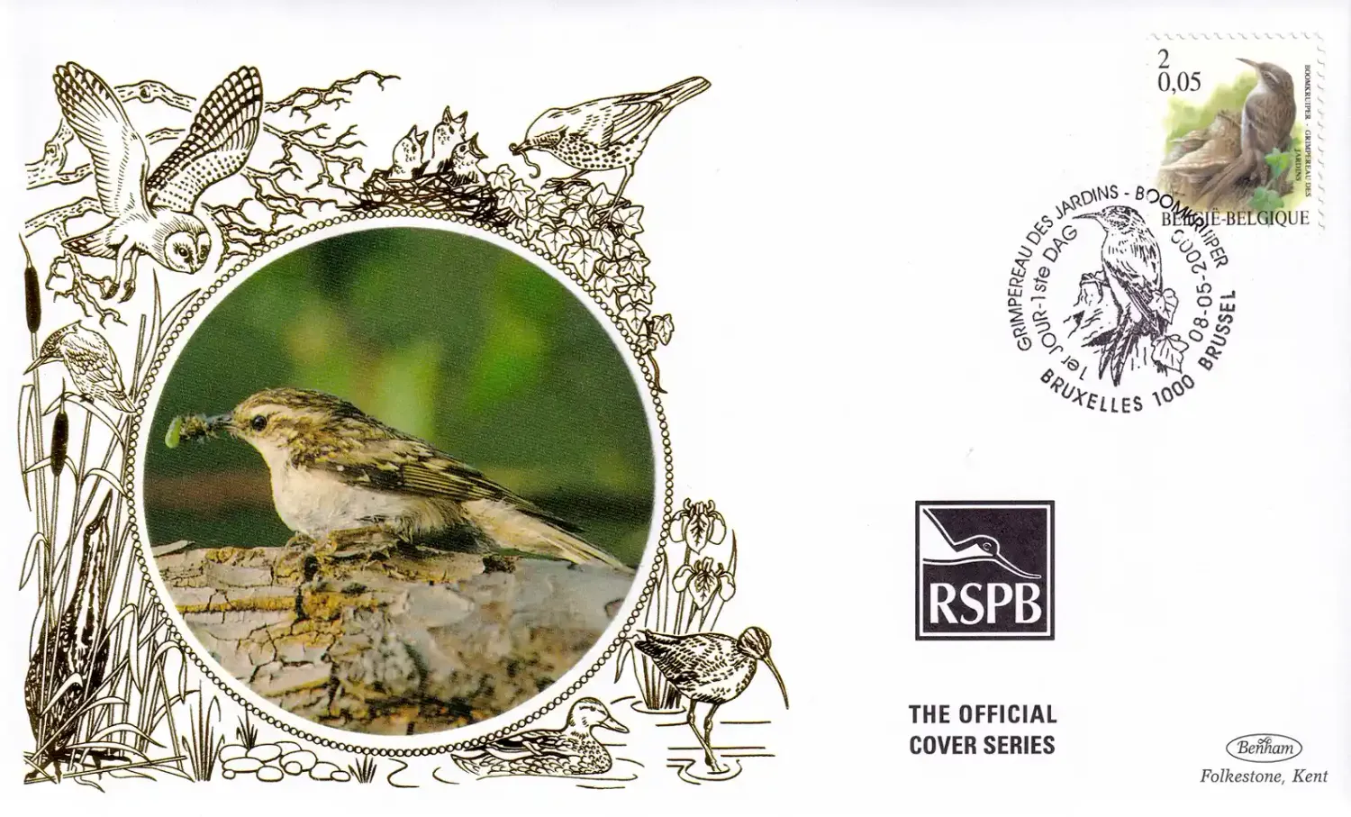 Belgium 2000 Birds Silk FDC Belgium 2000 Birds Silk FDC