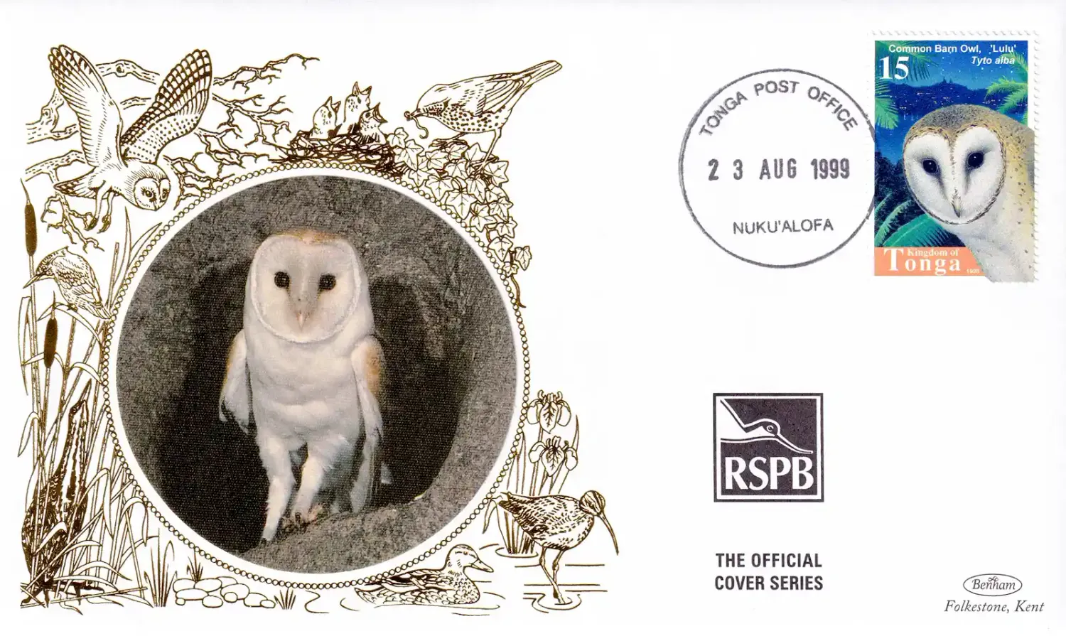 Tonga 1999 Birds Silk FDC Tonga 1999 Birds Silk FDC