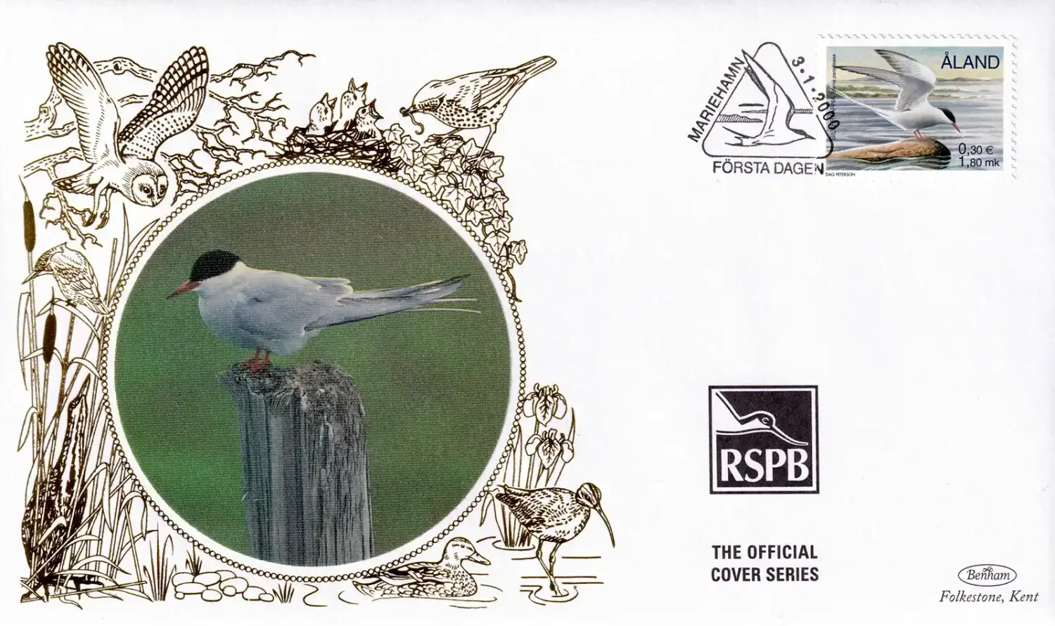 Aland 1994 Birds Silk FDC Aland 1994 Birds Silk FDC