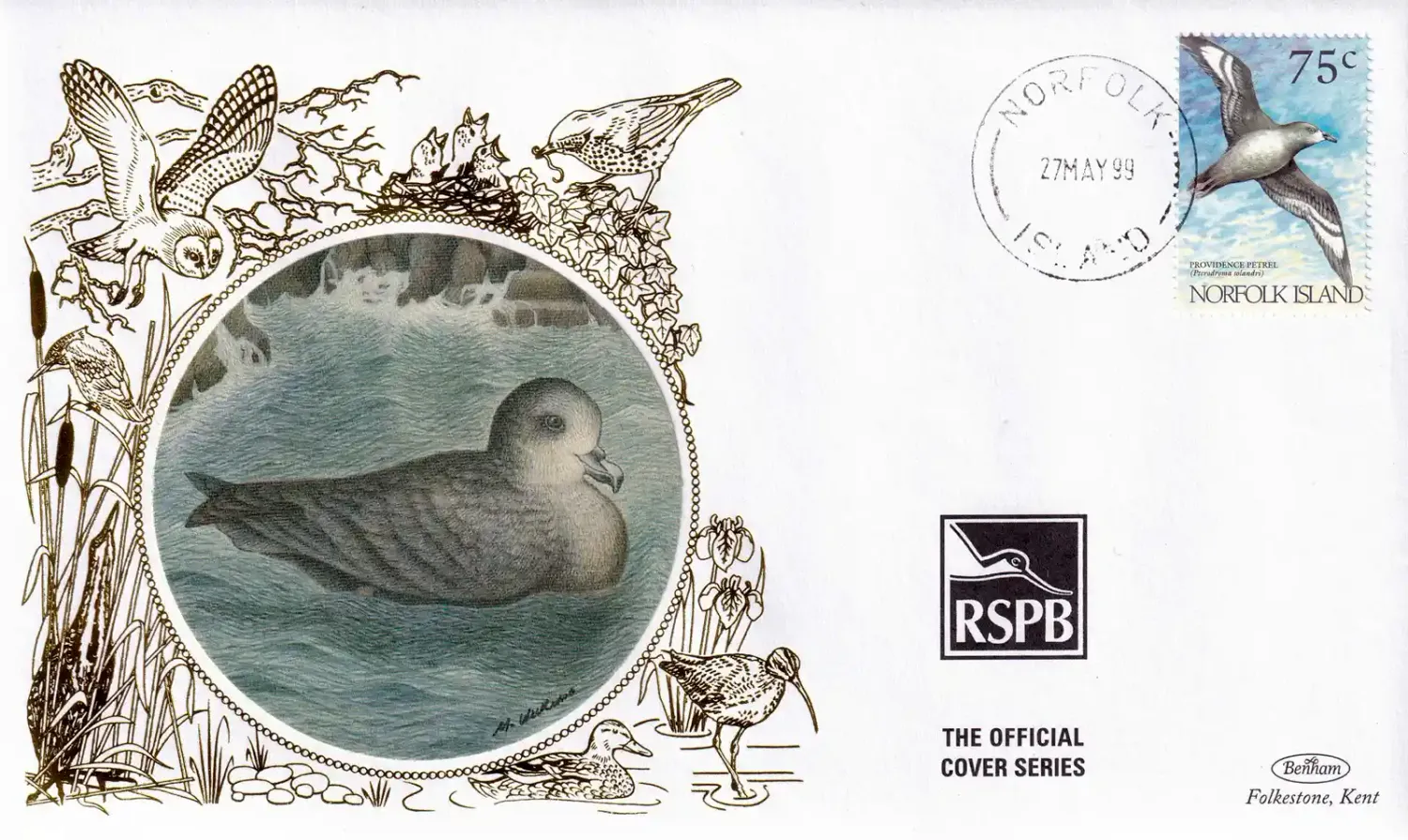 Norfolk 1999 Birds Silk FDC Norfolk 1999 Birds Silk FDC
