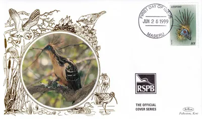 Lesotho 1999 Birds Silk FDC Lesotho 1999 Birds Silk FDC