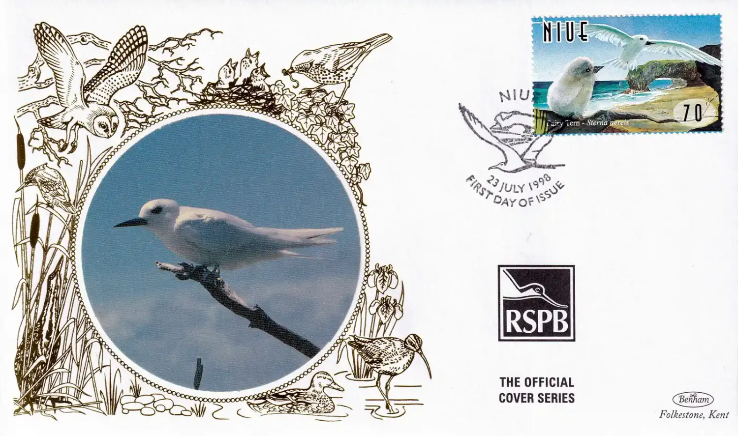 Niue 1998 Birds Silk FDC Niue 1998 Birds Silk FDC