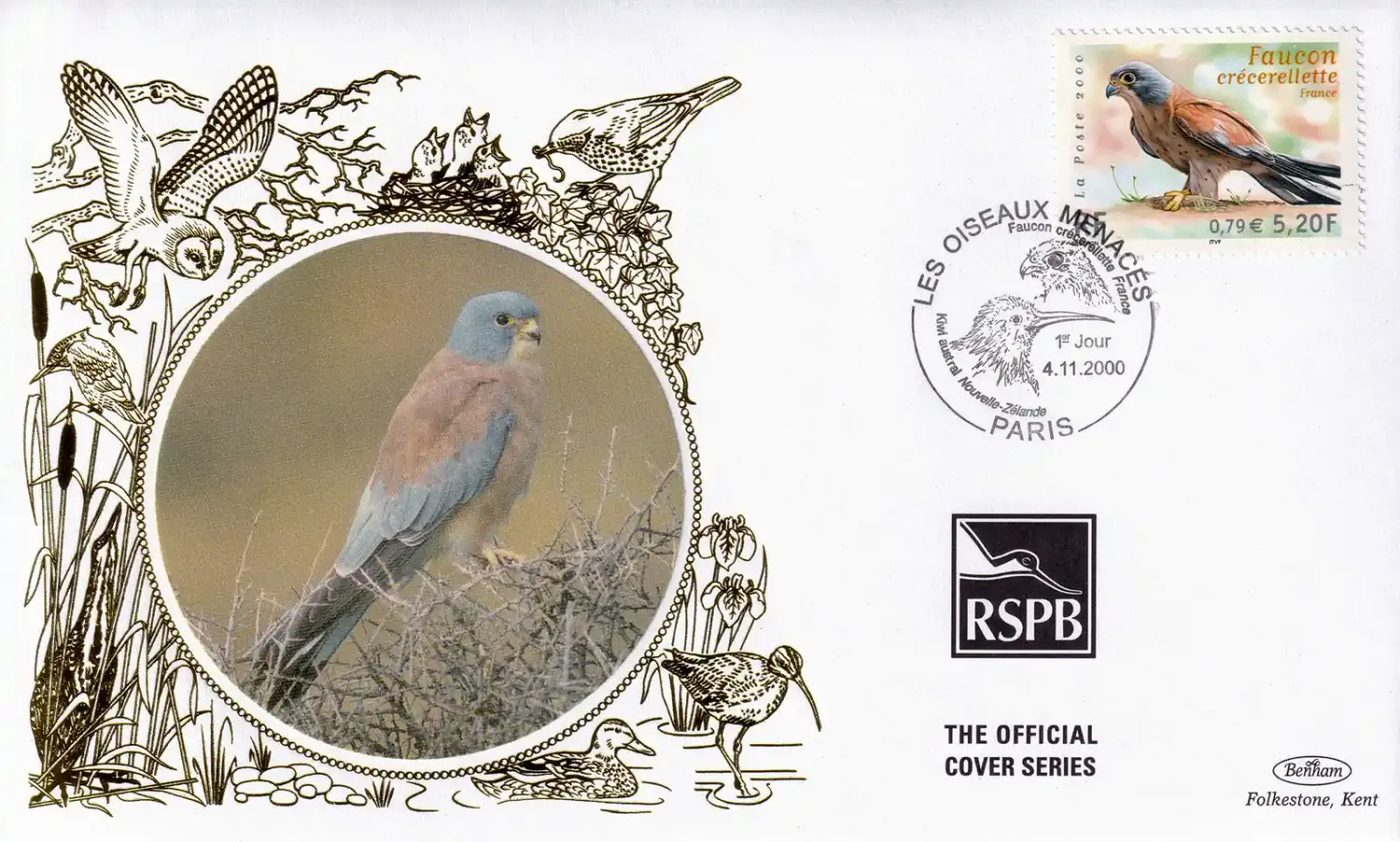 France 2000 Birds Silk FDC France 2000 Birds Silk FDC
