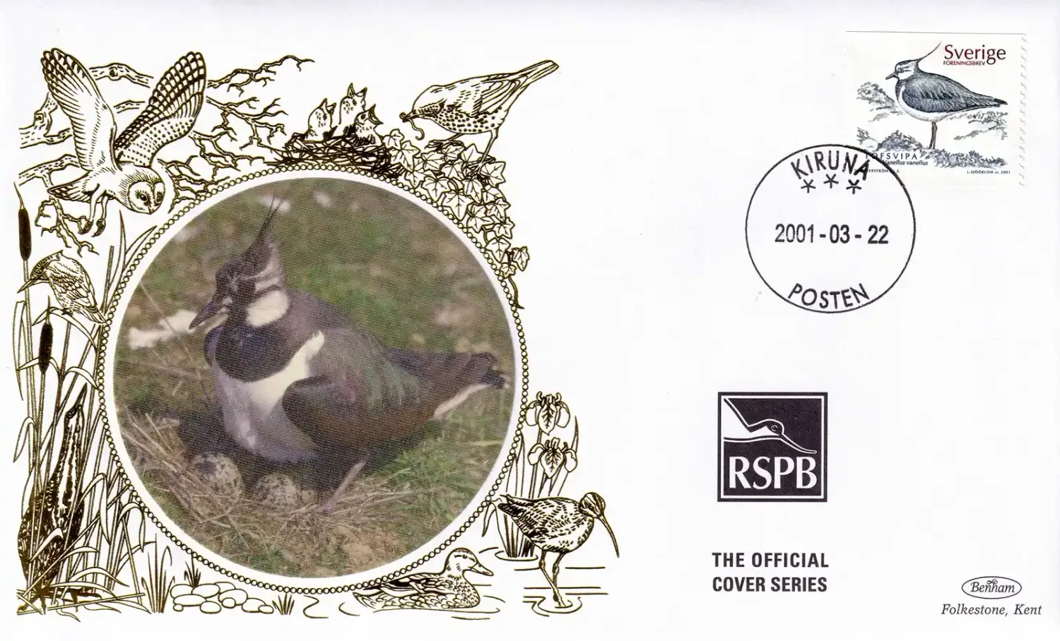 Sweden 2001 Birds Silk FDC Sweden 2001 Birds Silk FDC