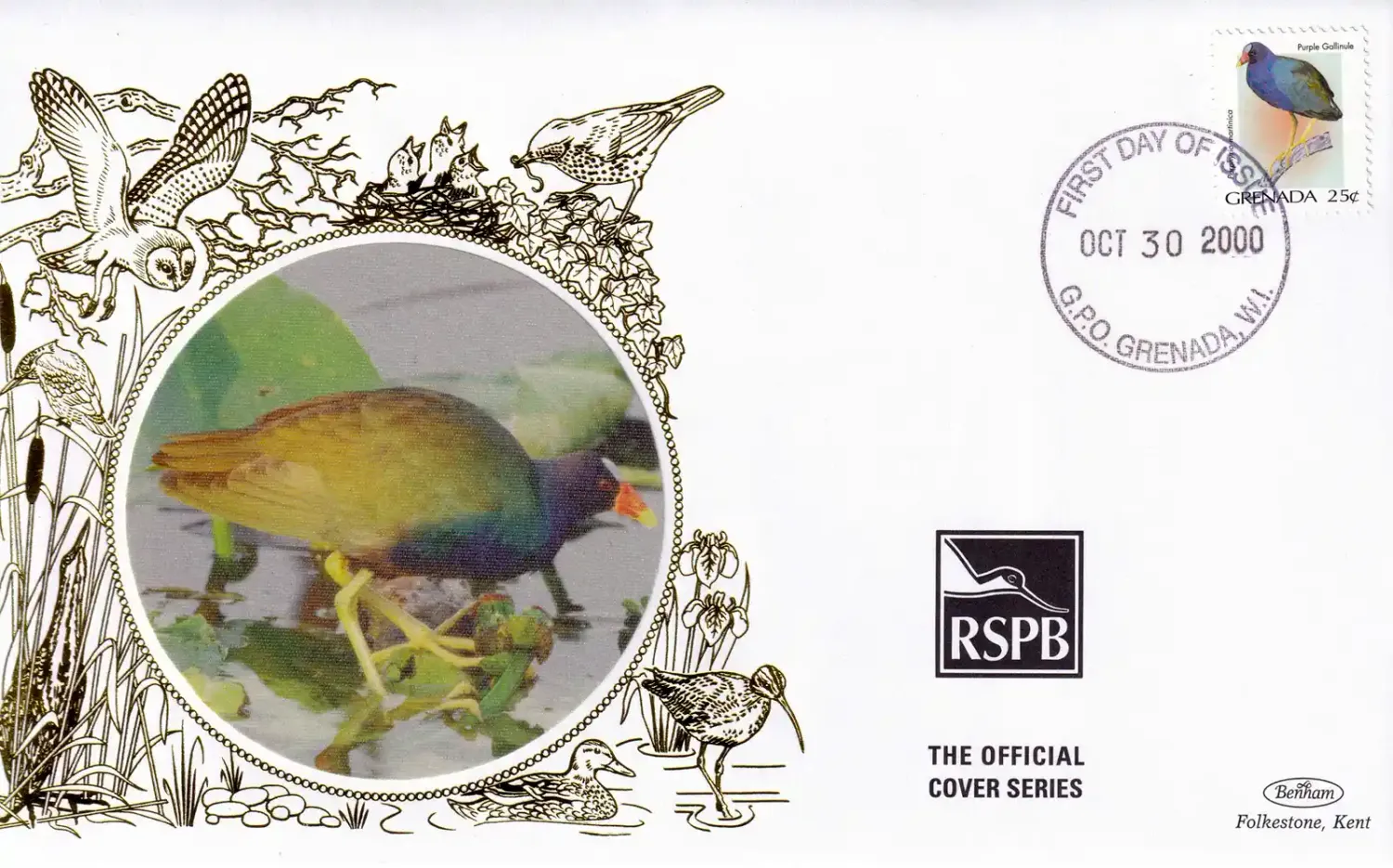 Grenada 2001 Birds Silk FDC Grenada 2001 Birds Silk FDC