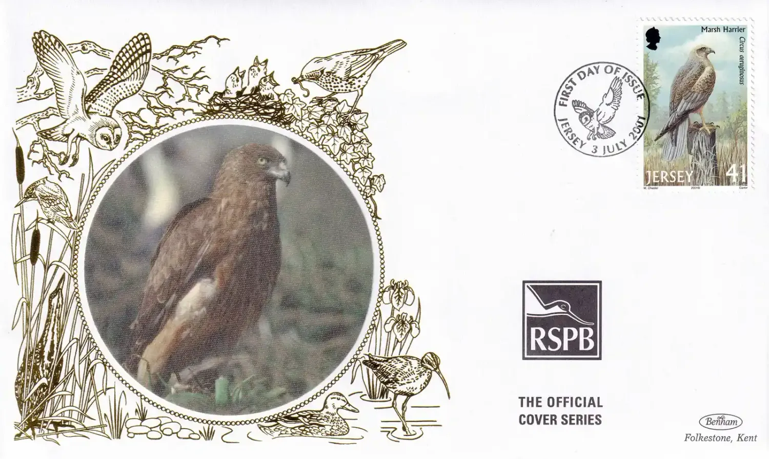 Jersey 2001 Birds Silk FDC Jersey 2001 Birds Silk FDC