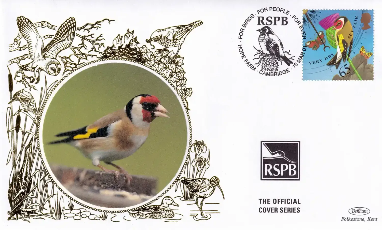 Great Britain 2001 Birds Silk FDC Great Britain 2001 Birds Silk FDC