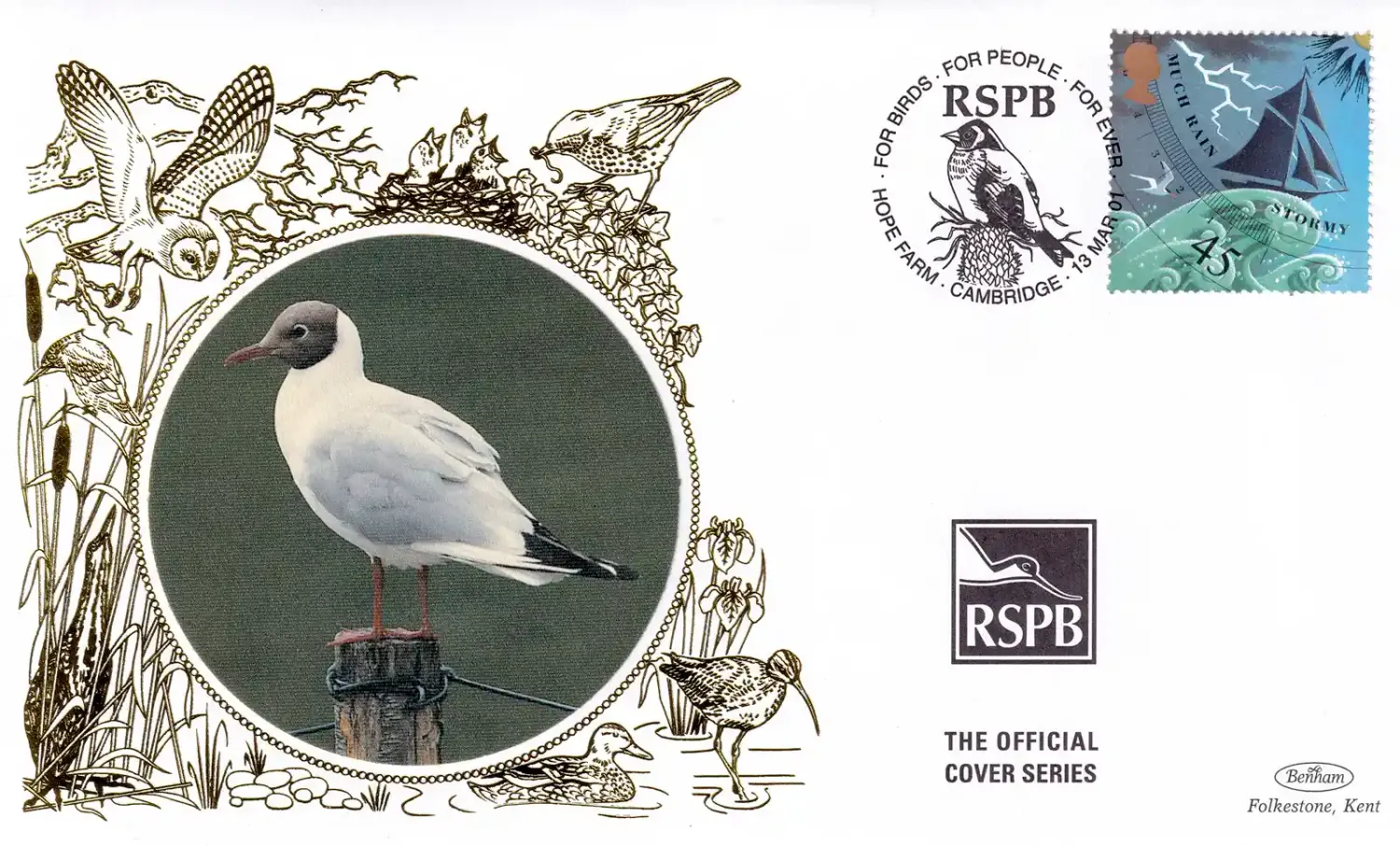Great Britain 2001 Birds Silk FDC Great Britain 2001 Birds Silk FDC