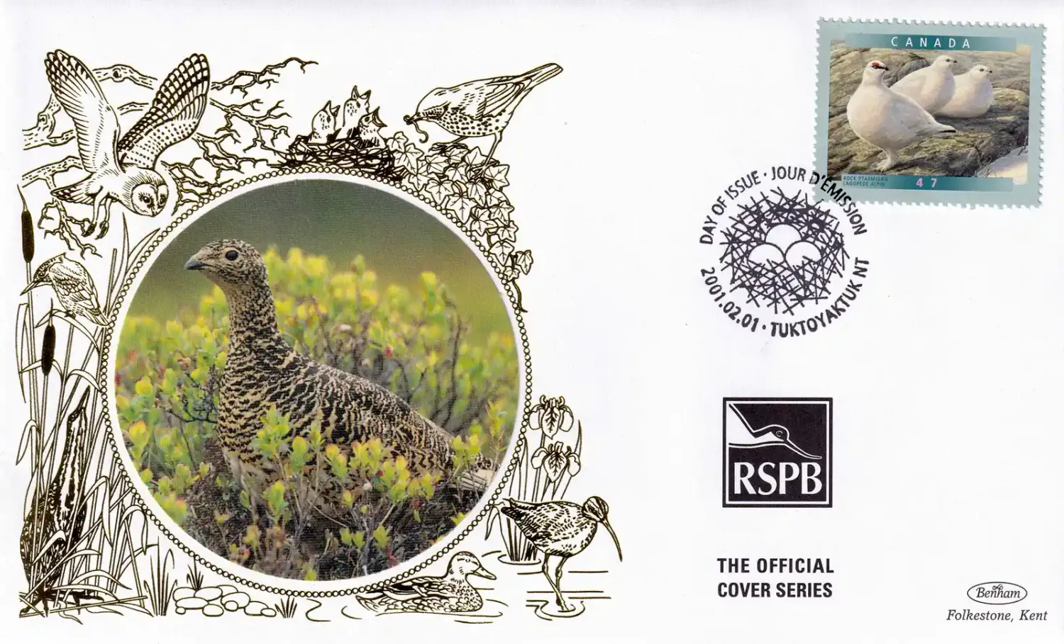 Canada 2001 Birds Silk FDC Canada 2001 Birds Silk FDC