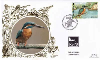 Guernsey 2001 Birds Silk FDC