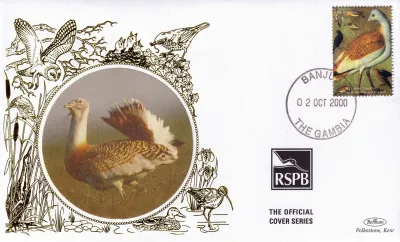 Gambia 2000 Birds Silk FDC