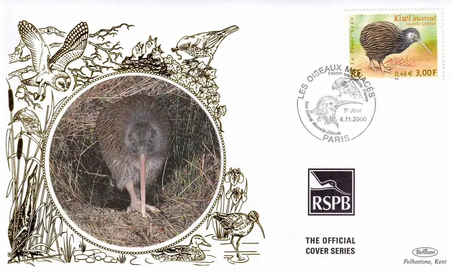 France 2000 Birds Silk FDC France 2000 Birds Silk FDC