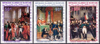 Mauritania 1969 Airmail - Napoleon Bonaparte, 1769-1821 - Paintings of French Painters (3v). MNH(**) Mauritania 1969 Airmail - Napoleon Bonaparte, 1769-1821 - Paintings of French Painters (3v). MNH(**)