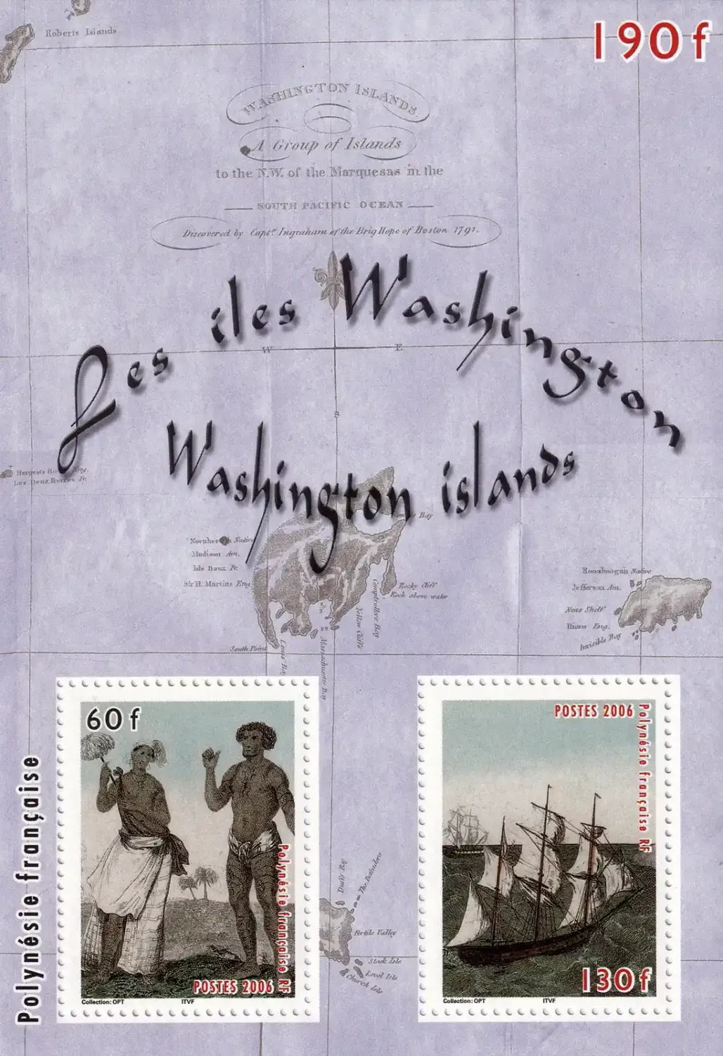 France (French Polynesia) 2006 The Marquesas of the Washington Isles (ss/2v)-MNH(**) France (French Polynesia) 2006 The Marquesas of the Washington Isles (ss/2v)-MNH(**)