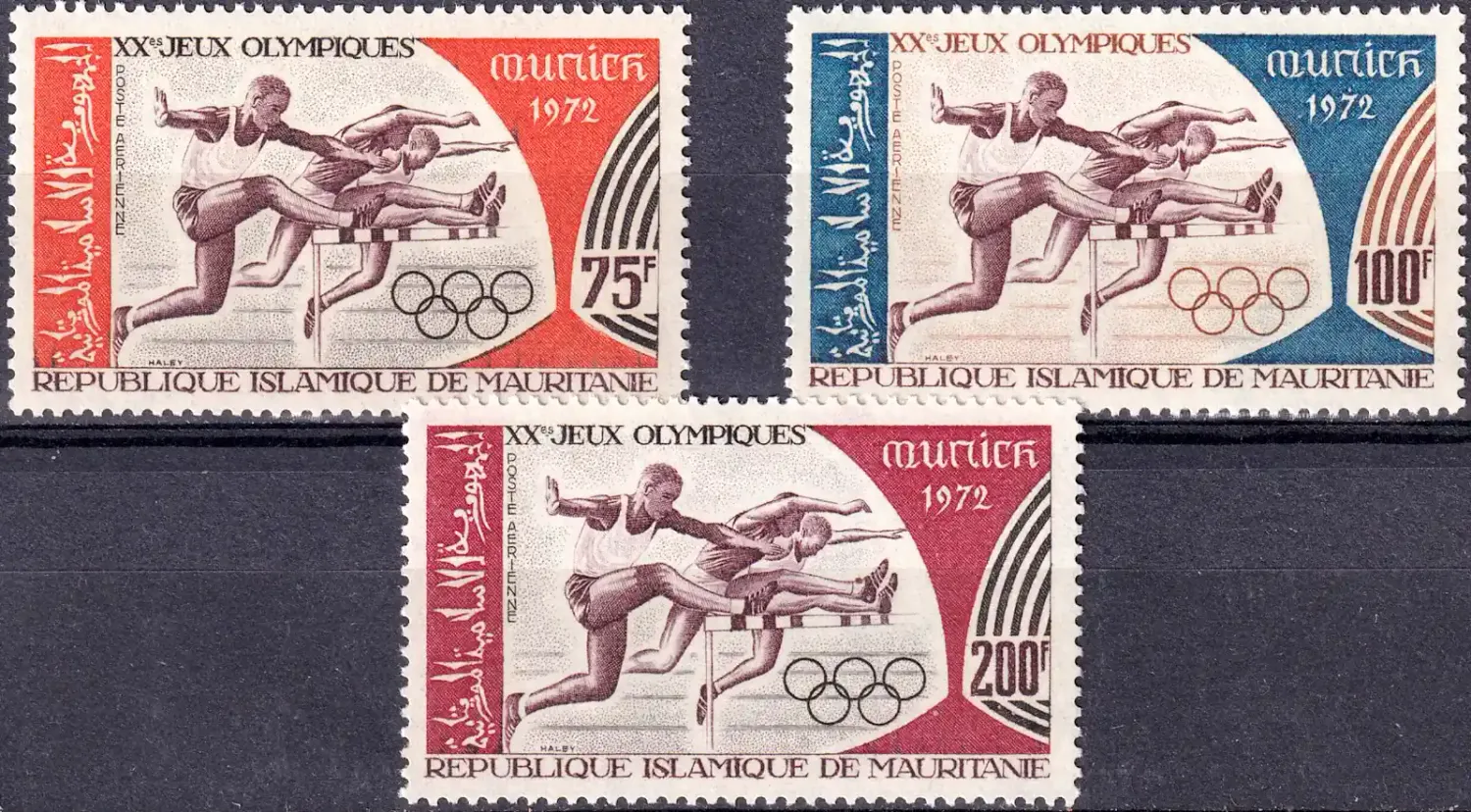 Mauritania 1972 Airmail - Olympic Games - Munich, Germany (3v). MNH(**)
