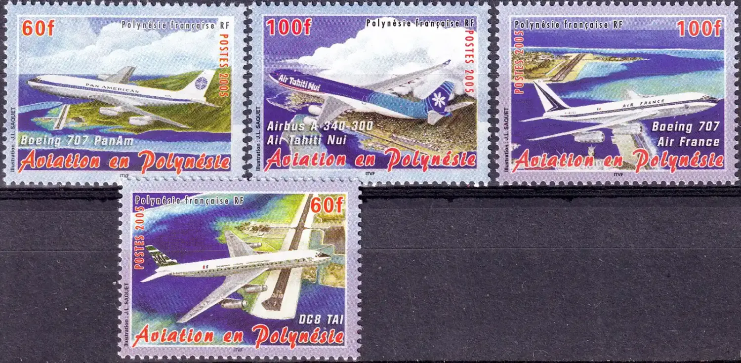 France (French Polynesia) 2005 Aviation in Polynesia (4v)-MNH(**) France (French Polynesia) 2005 Aviation in Polynesia (4v)-MNH(**)