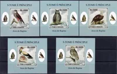 São Tomé and Príncipe 2009 Fauna - Birds of Prey (5v) Imperf. MNH(**) São Tomé and Príncipe 2009 Fauna - Birds of Prey (5v) Imperf. MNH(**)