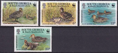 South Georgia Island 1992 WWF - South Georgia Pin Tail (4v). MNH(**) South Georgia Island 1992 WWF - South Georgia Pin Tail (4v). MNH(**)