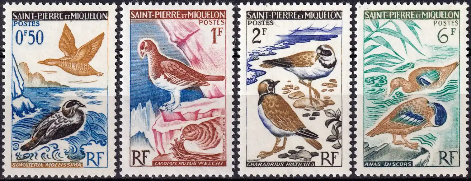 St. Pierre et Miquelon 1963 Birds (4v). MNH(**) St. Pierre et Miquelon 1963 Birds (4v). MNH(**)