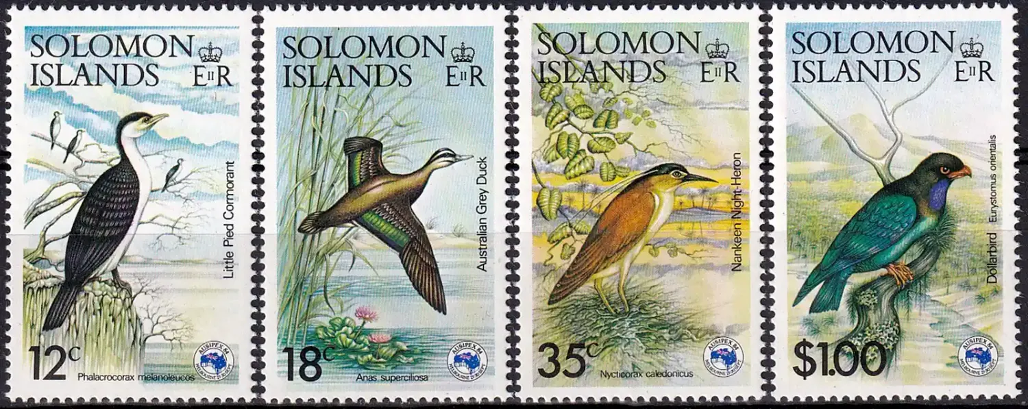 Solomon Islands 1984 Int Stamp Exhibition "Ausipex" - Melbourne, Australia - Birds. MNH(**) Solomon Islands 1984 Int Stamp Exhibition "Ausipex" - Melbourne, Australia - Birds. MNH(**)