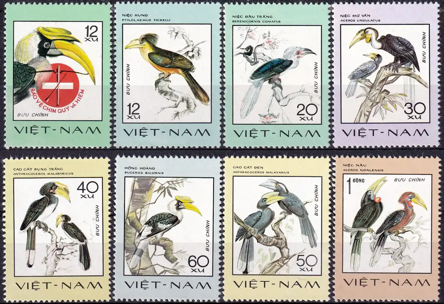 Vietnam 1977 Rare Birds (8v). MNH(**) Vietnam 1977 Rare Birds (8v). MNH(**)