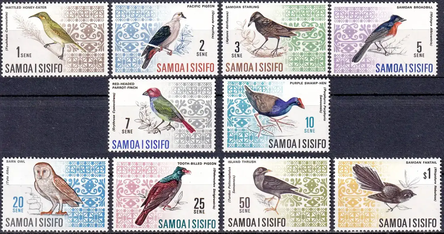 Samoa 1967 Birds (10v) -MNH(**) Samoa 1967 Birds (10v) -MNH(**)