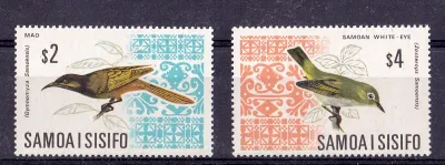 Samoa 1969 Birds (2v) -MNH(**) Samoa 1969 Birds (2v) -MNH(**)