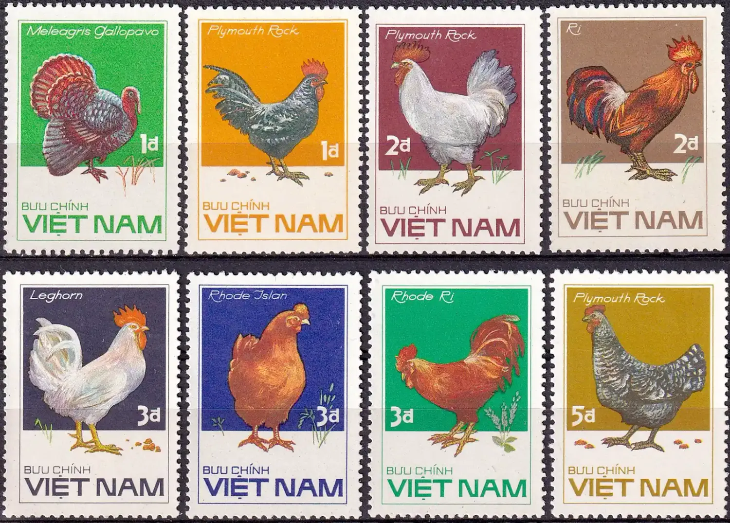 Vietnam 1986 Birds - Domestic Fowl (Chickens). MNH(**) Vietnam 1986 Birds - Domestic Fowl (Chickens). MNH(**)