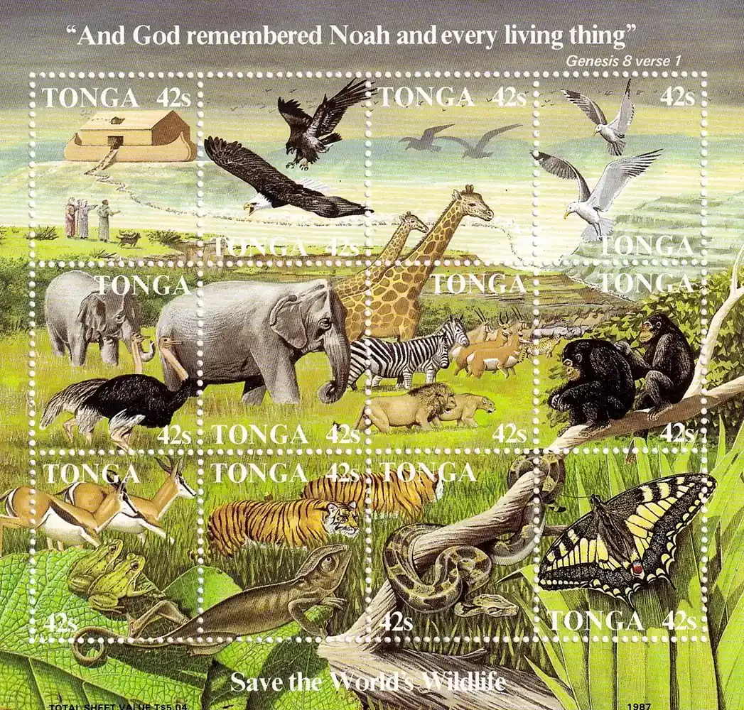 Tonga 1987 Nature Protection, Fauna and Flora. MNH Tonga 1987 Nature Protection, Fauna and Flora. MNH