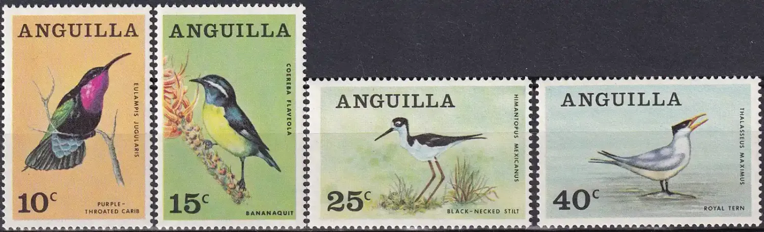 Anguilla 1968 Native Birds (4v). MNH(**) Anguilla 1968 Native Birds (4v). MNH(**)