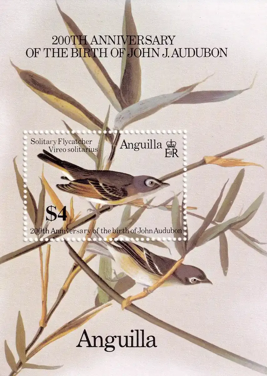 Anguilla 1985 Birth of John James Audubon - Birds (ss/1v). MNH(**) Anguilla 1985 Birth of John James Audubon - Birds (ss/1v). MNH(**)